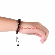 Gelang Kokka Asli Buah Kayu Koka-Kaukah Bulat Besar Hitam