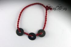 Gelang Tali Merah Koin Kuno Cina Tiga