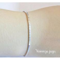 GELANG TANGAN PERAK 925 / PERHIASAN SILVER LAPIS EMAS PUTIH/MODEL EMAS