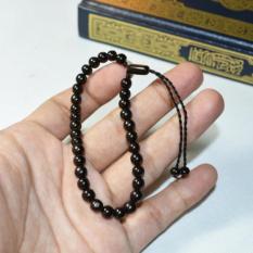 Gelang Tasbih Kayu Kokka Kaukah Turki 33 Bulat Hitam. Asli