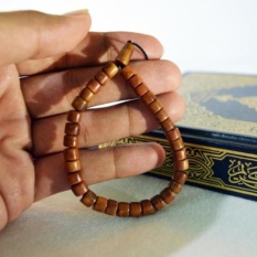 Gelang Tasbih Kayu Kokka Kaukah Turki 33 Kotak Coklat