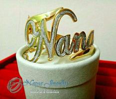 Gelang Ukir Nama Lapis Emas Motif Super Mewah