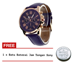 Geneva - Jam Tangan Wanita dan Pria - Ungu - Strap Kulit - TPT4122705UNG1