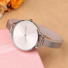 Geneva Jam Tangan Wanita Yvonee Tali Strap Besi YQ005 Diameter 35mm Feminim Women Ladies Watches Wristwatch Wrist Watch Stainless Steel Aksesoris Fashion Casual Elegan Stylish Trendy Modis Kuliah Kerja Kantor Jalan Simple Design s7241