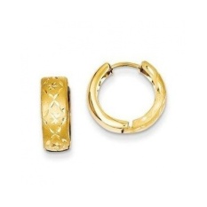 Asli IceCarats Designer Jewellery Hadiah 14 K 5mm Hinged Hoop Earrings-Intl