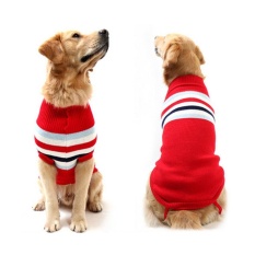 Gift English Style Striped Shirt Top T-Shirt Dogs Cotton Autumn and Winter Clothes 10inch - intl