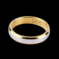 Hadiah Selamanya Cinta Pasangan Kekasih Pencocokan Cincin Baja Jari Cincin Perhiasan untuk Pernikahan-Intl