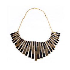 Berkilauan Logam Rumbai Liontin Kalung Aborigin Choker Palsu Kerah-Intl