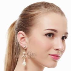 Glitzaksesoris - E-316 - Anting mutiara emas princess putri