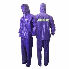 GMA Raincoat Stelan Karet PVC Baru - Jas Hujan GMA - Biru