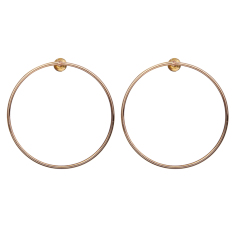 Emas Fashion Club Big Lingkaran Anting untuk Wanita Stud Earrings Perhiasan Hadiah-Intl