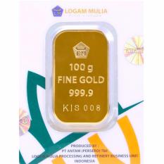 Gold Logam Mulia Antam 100 Gram (Kemasan New Press) - 24 Karat Sertifikat Resmi Antam - Emas Asli - Bergaransi - Istimewa - Cetakan Terbaru Tahun 2017 - Gratis Voucher Carrefour Senilai Rp2.500.000