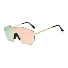 BAIK Pria Wanita Super Keren Kacamata Hitam Bingkai Logam UV400 Melindungi Kacamata Sunglasses Pink Mercury-Intl