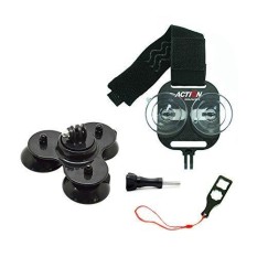 Gaya GoPro Pengisap Cangkir Dudukan dengan Aksi Dudukan Adaptor untuk Smartphone, Beroperasi dengan Any Telepon. Bagus untuk Penyangga Hingga Paddleboarding, Perahu Perikanan, Kaca Depan, Dll. Kompatibel dengan Kamera GoPro.-Internasional