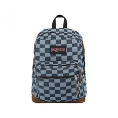 GPL/JanSport Kanan Bungkus Ransel Ransel-1900cu Di Biru Checker Denim, satu Ukuran/Kapal dari Amerika Serikat-Internasional