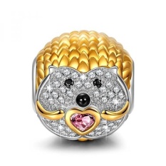 GPL/NinaQueen Pemalu Hedgehog 925 Sterling Silver Cubic-Berlapis Emas Putih Zirconia Happy Family Hewan Charms Fit Pandöra Charms untuk Gelang Kalung Ulang Tahun Ulang Tahun Hadiah untuk Wanita Istri Anak Perempuannya/kapal dari AMERIKA SERIKAT-Intl