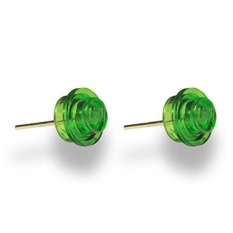 Green Translucent LEGO Anting Stud-Intl