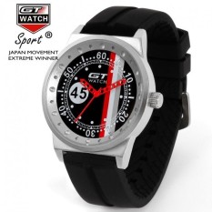 GT Car Racing Mens Womens Couple Casual Silicone Watch BlackGray(Not Specified)(OVERSEAS) - intl