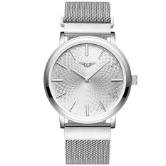 GUANQIN GS19026-1Afs Men Ultra Thin Steel Quartz Watch (Silver White)