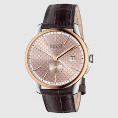 Gucci G-Timeless Large Crocodile 126314 - Jam Tangan Pria - Coklat