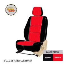 Gudang Leather Sarung Jok Mobil Suzuki APV (Hitam-Merah) / Bahan Ferari