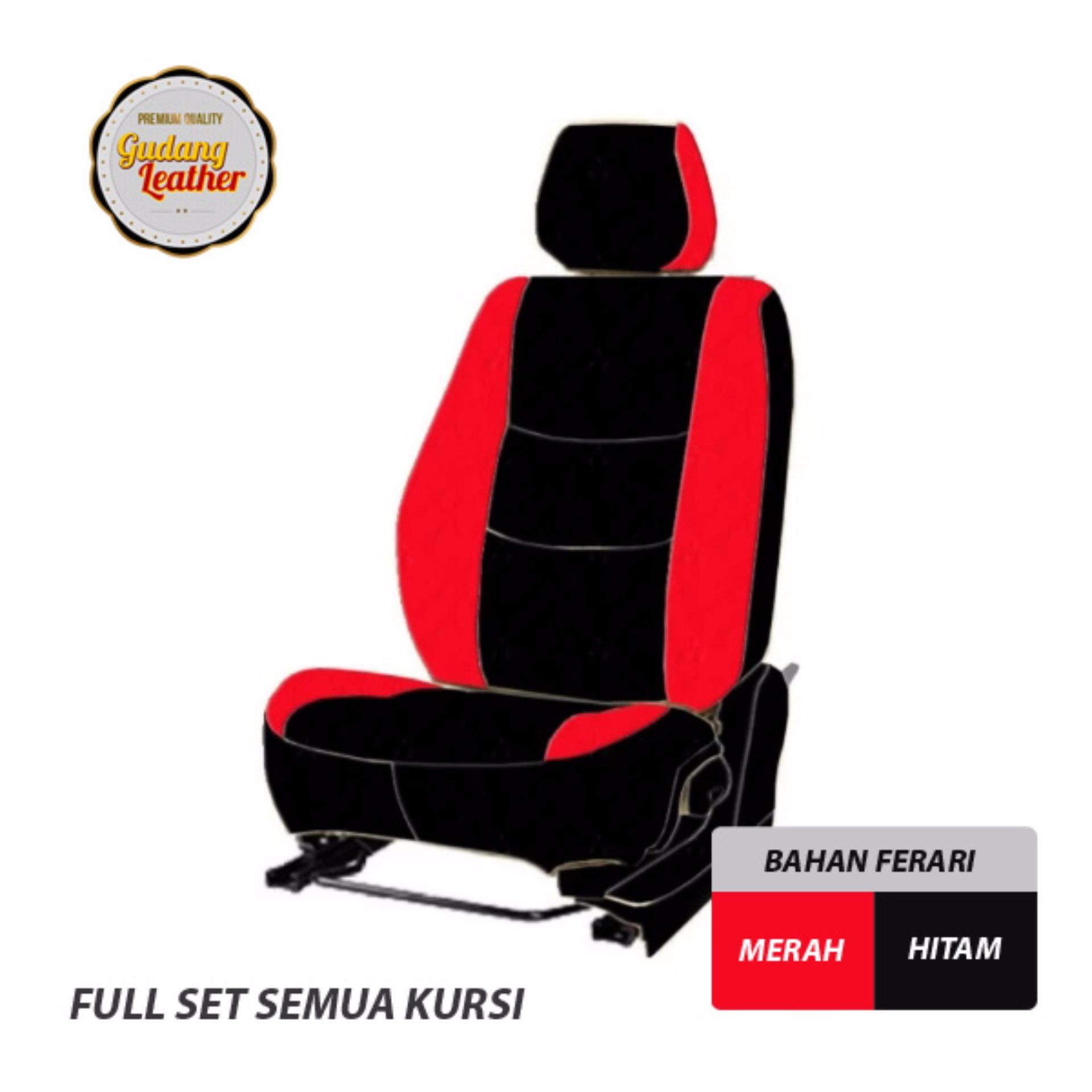 Gudang Leather Sarung Jok Mobil Suzuki APV  (Merah-Hitam) / Bahan Ferari