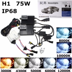 H1 75 W DC12V Lampu Xenon HID Mobil Hernia Headset Pencahayaan Set 6000 K-Internasional