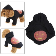 Halloween Labu Dog Dog Dress Hantu Anjing Festival Sweater (Black)-L-Intl