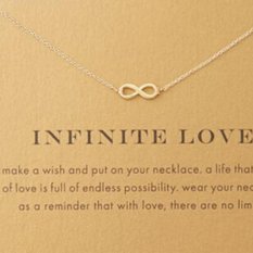Hanyu Elegan Tiny Kecil Cinta Infinite Cute Klavikula Bang Pendek Kalung Hadir Golden