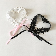Harajuku Jepang atau Korea Selatan Hitam atau Putih Renda Kerah Leher Baju Kalung Choker Kalung