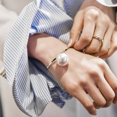 Harajuku Retro Produk Asli Mutiara Logam Gelang Gelang