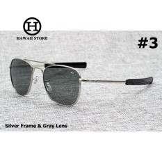 Hawaii Terkenal Tentara Militer Pilot Merek Sunglass Amerika Lensa Kaca Optik Matahari Kacamata-Internasional