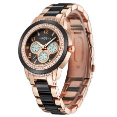 Hazyasm Kingsky Jam Bermerek Penjualan Langsung Pabrik High-end Jam Tangan Wanita High-end Meja Bata Fashion Table (Rose Goldblack)