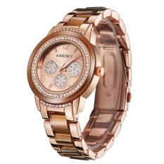 Hazyasm Kingsky Jam Bermerek Penjualan Langsung Pabrik High-end Jam Tangan Wanita High-end Meja Bata Fashion Table (Rose Goldrose Emas)