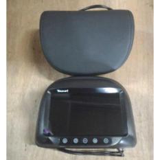 Headrest Monitor / TV Jok Mobil Model Bulat Hitam
