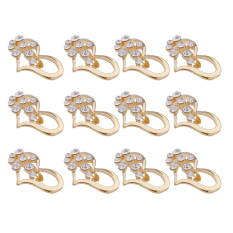 Jantung Bentuk Crystal Klip Pernikahan Pasangan Kekasih Kerah Bros Lapel Pin Gold-Intl