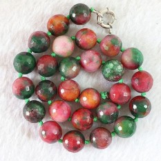 Panas Di Korea Menjual Warna-warni Batu Peach Blossom Giok Dekorasi Menawan Apple Batu Tujuh Manik Slice Mie Kalung harga Pabrik-Internasional