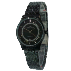 Hegner Jam Tangan Wanita - Hitam List Silver - Stainlees Steel - H349Hs