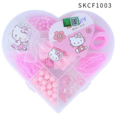 Hello Kitty Gadis Rajut Merangkai Manik-manik Anak Merangkai Manik-manik Kalung Gantungan Mutiara