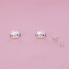 Hello Kitty Jepang atau Korea Selatan Anak-Anak Anak My Parents dan Anak Sterling Perak Anting Anting