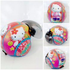 Helm Anak Bogo Usia 7 - 10 Tahun Motif Pilot Hello Kity