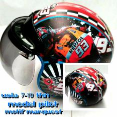 Helm Anak Bogo Usia 7 - 10 Tahun Motif Pilot Marques 93
