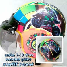 Helm Anak Bogo Usia 7 - 10 Tahun Motif Pilot Rossi 46