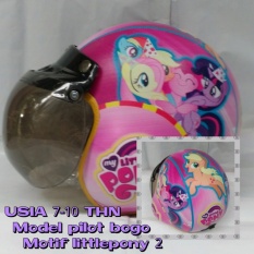 Helm Anak lucu usia 7 sampai 10 tahun Motif Pilot Kuda Poni