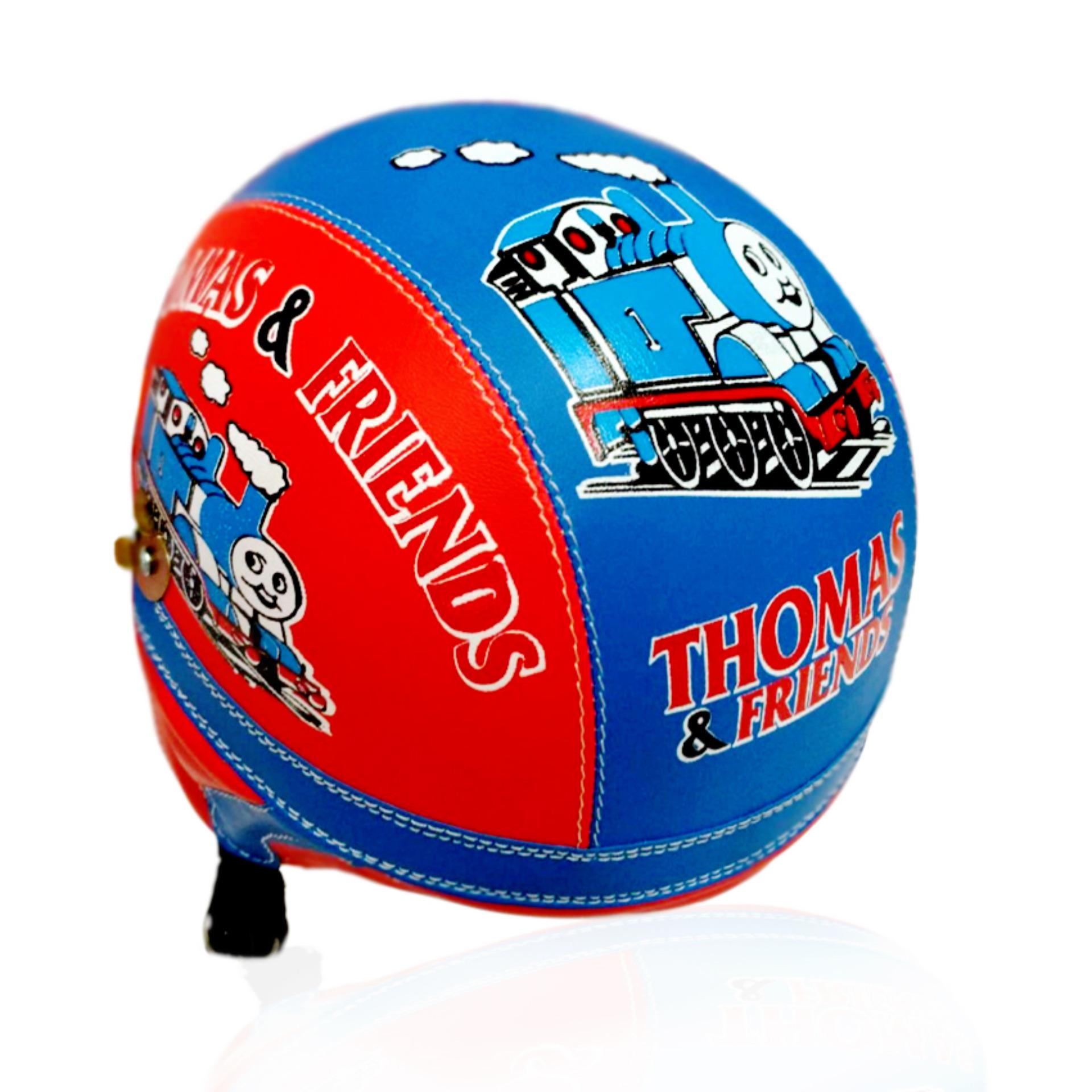 Helm Anak Unyu-unyu Model Retro Karakter Thomas [1 - 5 tahun] - Biru/Merah