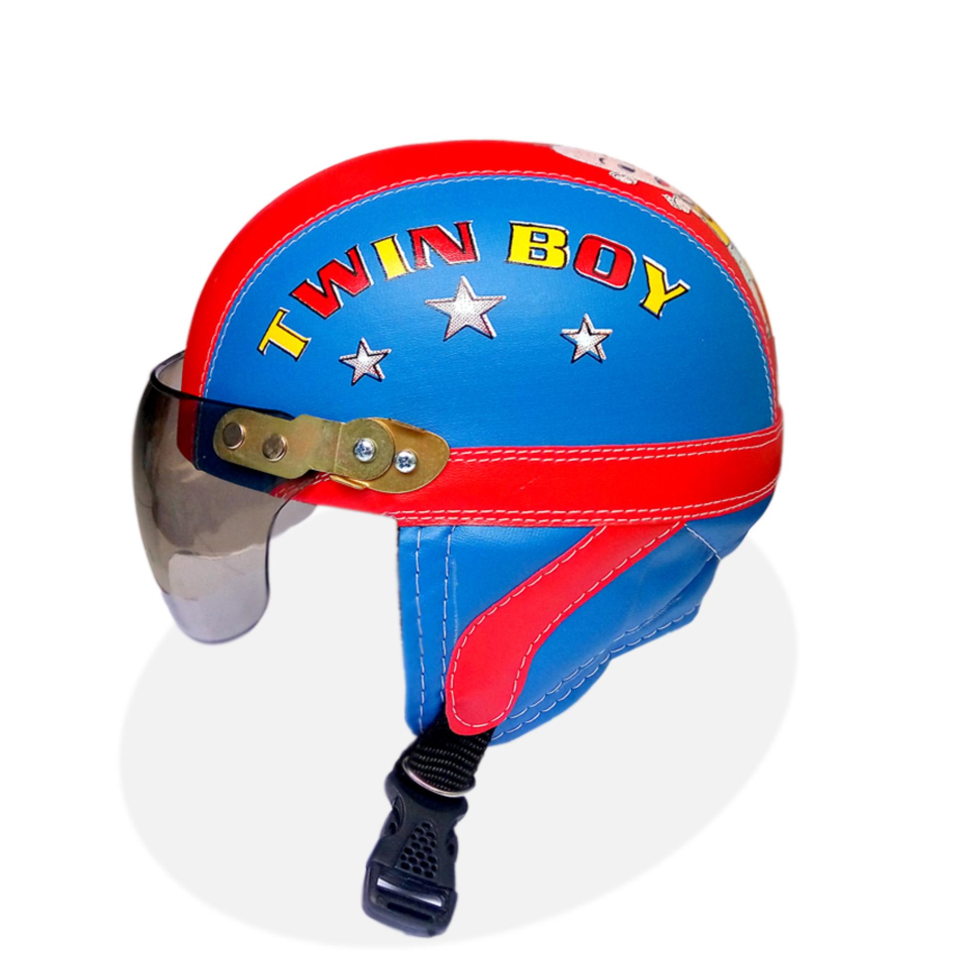 Helm Anak Unyu Unyu Model Retro Karakter Upin Ipin 1 5 Tahun Birumerah