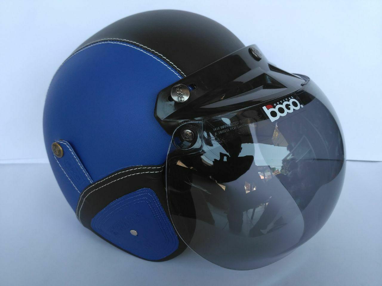 Helm bogo dewasa biru-hitam