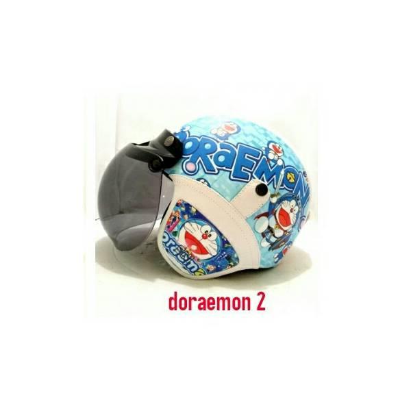 Helm Bogo Doraemon Biru Putih Kaca Bogo Bisa Request Warna