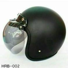 HELM BOGO HITAM POLOS DOF KACA