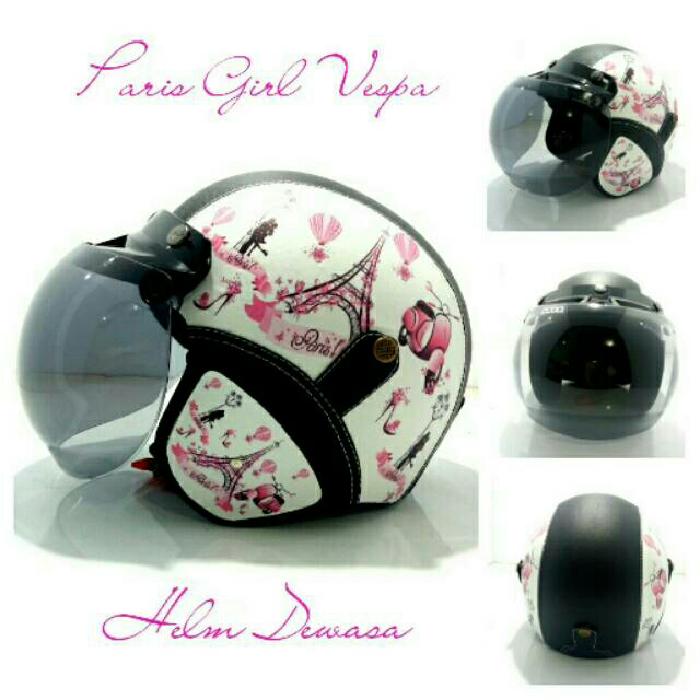 Helm Bogo Paris Girl Vespa Kaca Bogo Bisa Request Warna